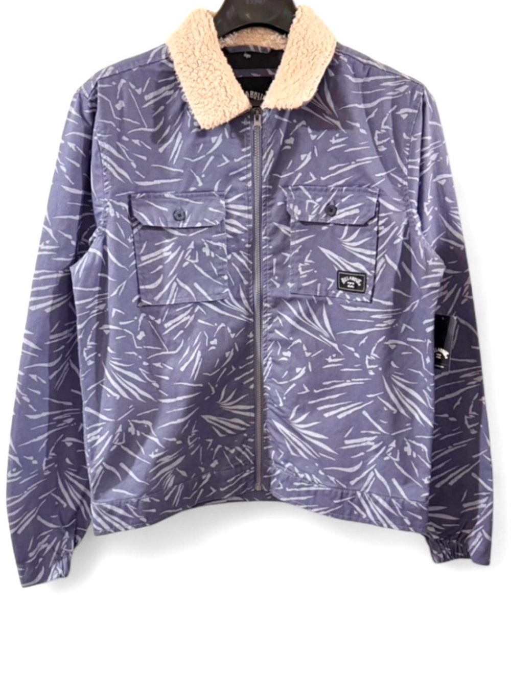 Billabong Xander Shirt Jacket Faux Sherpa Collar Size Men’s Small (NWT)